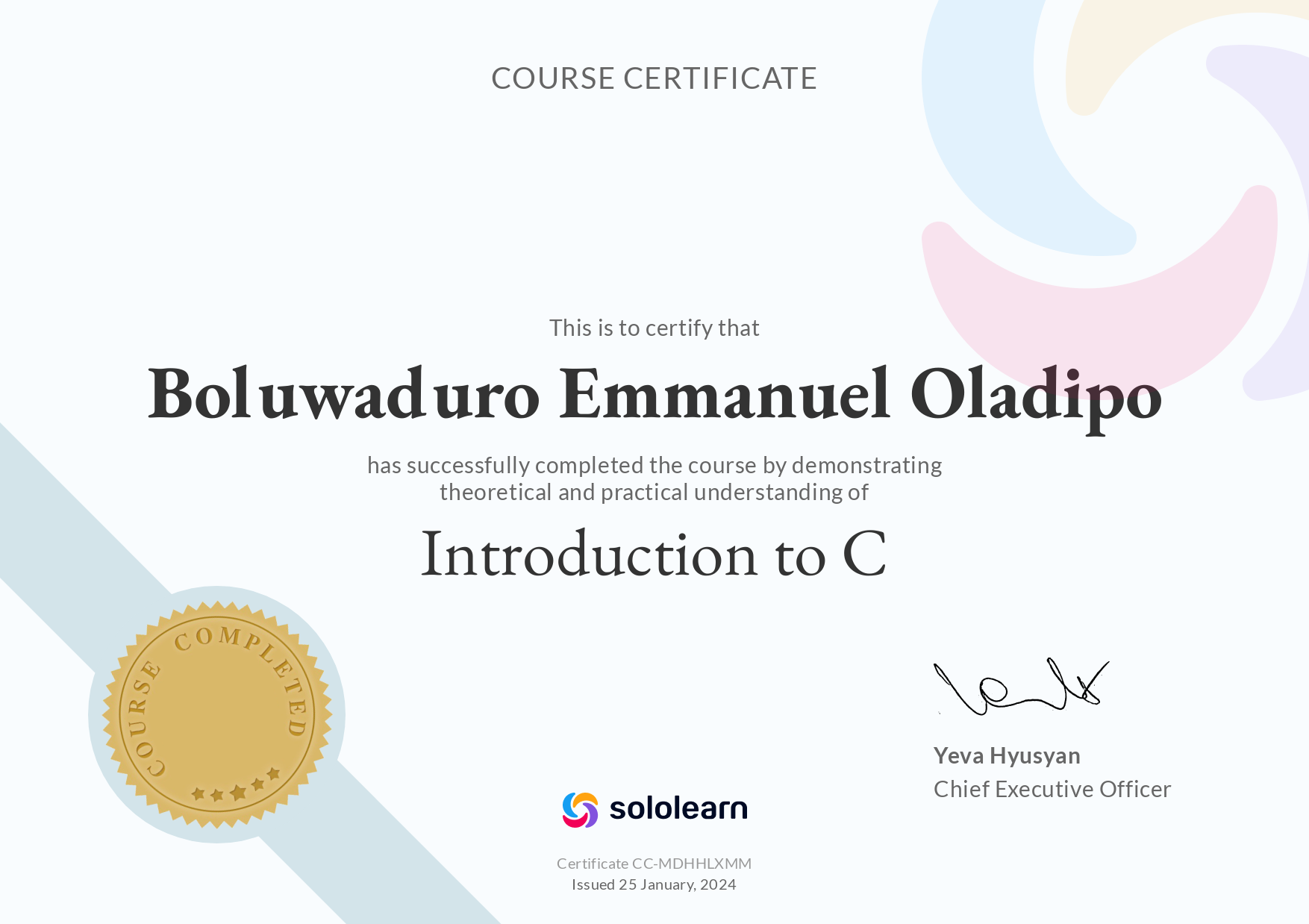 React Developer Certificate